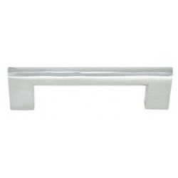 POIGNÉE PLATE DROITE EN ZAMAK CHROMÉ AVEC ENTRAXE DE 128 MM