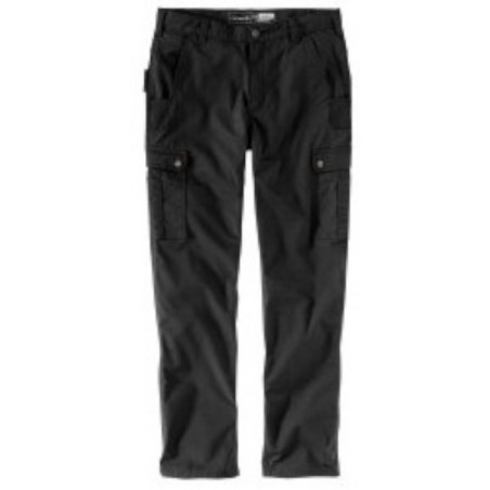 PANTALON CARGO CARHARTT COTON ARMÉ RIPSTOP NOIR COUPE CLASSIQUE