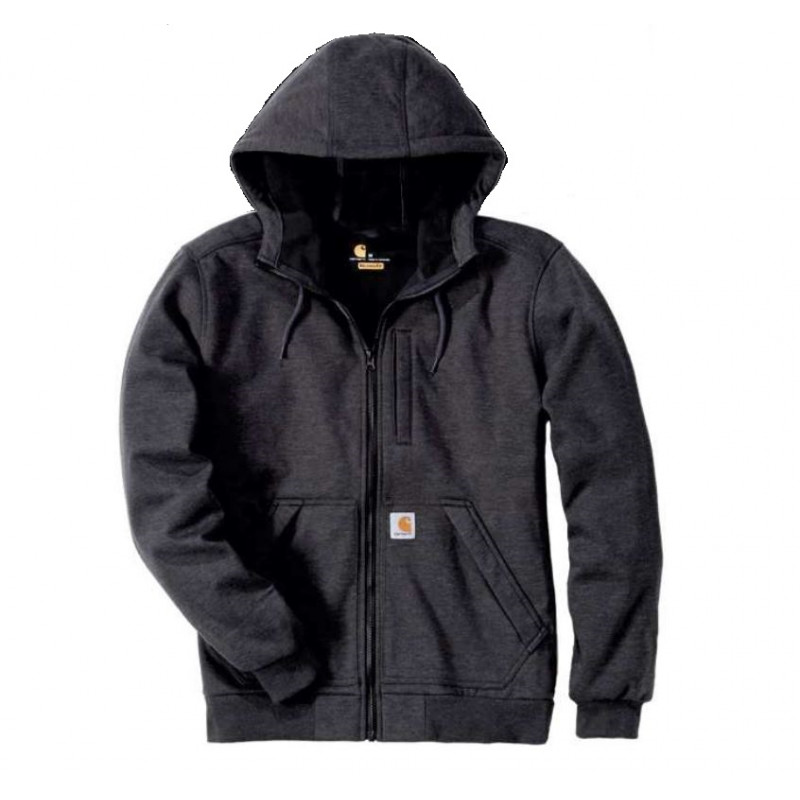 SWEAT ZIPPÉ À CAPUCHE CARHARTT COUPE-VENT GRIS CARBONE - S1101759026