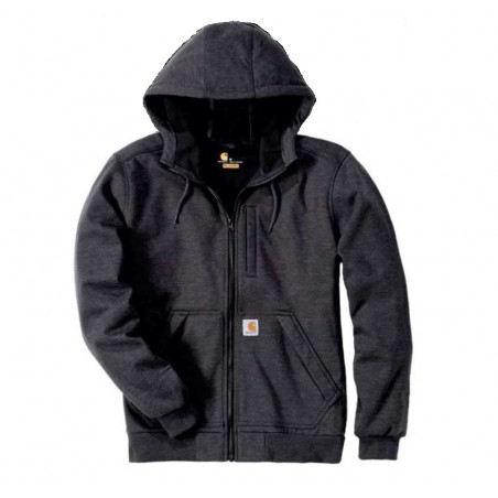 SWEAT ZIPPÉ À CAPUCHE CARHARTT COUPE-VENT GRIS CARBONE - S1101759026
