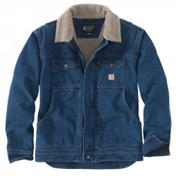 VESTE SHERPA EN DENIM COUPE RELAX CARHARTT 110547 VESTE SHERPA EN DENIM COUPE RELAX CARHARTT 110547