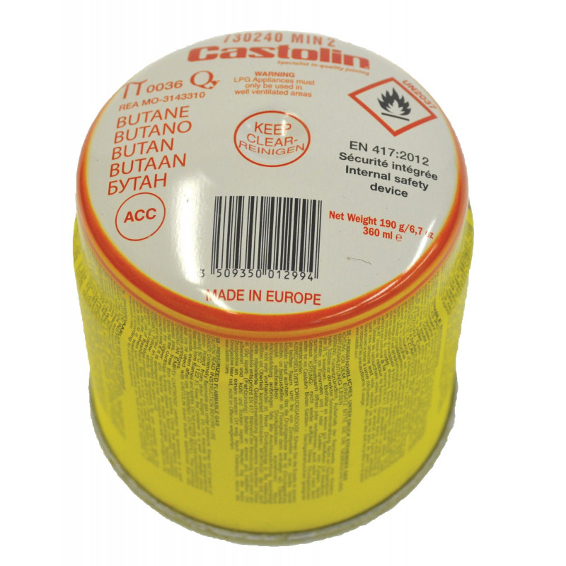 CARTOUCHE DE BUTANE SÉCURISÉE 190 G CASTOLIN - RÉF. 730240MIN2