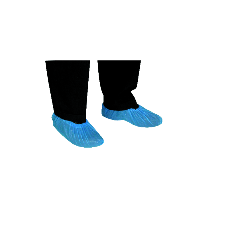 COUVRE CHAUSSURES POLYETHYLENE BLEU CARTON 10