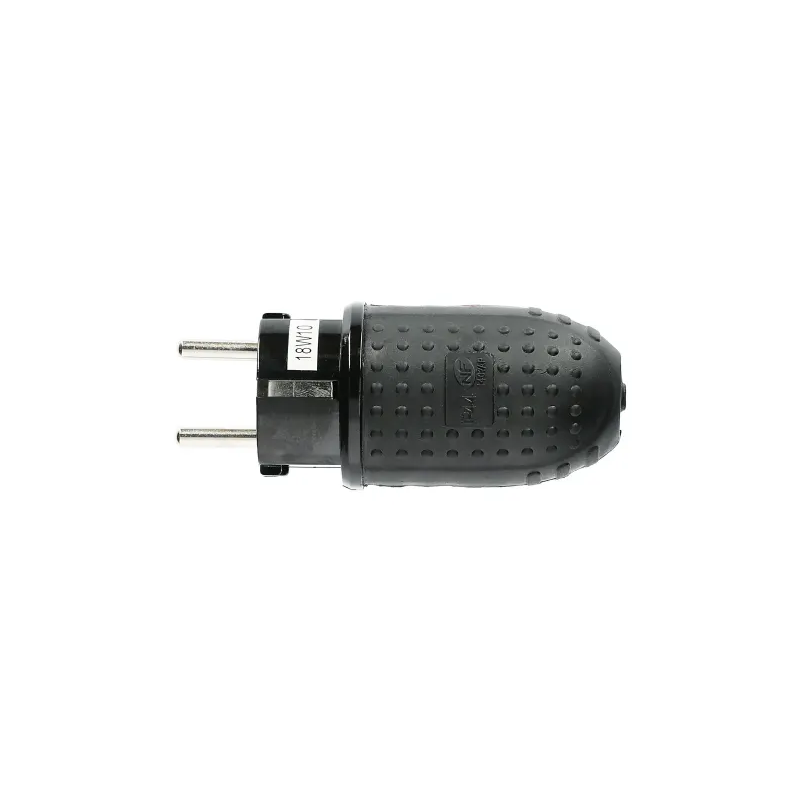 FICHE MALE 2P+T 16A NOIR