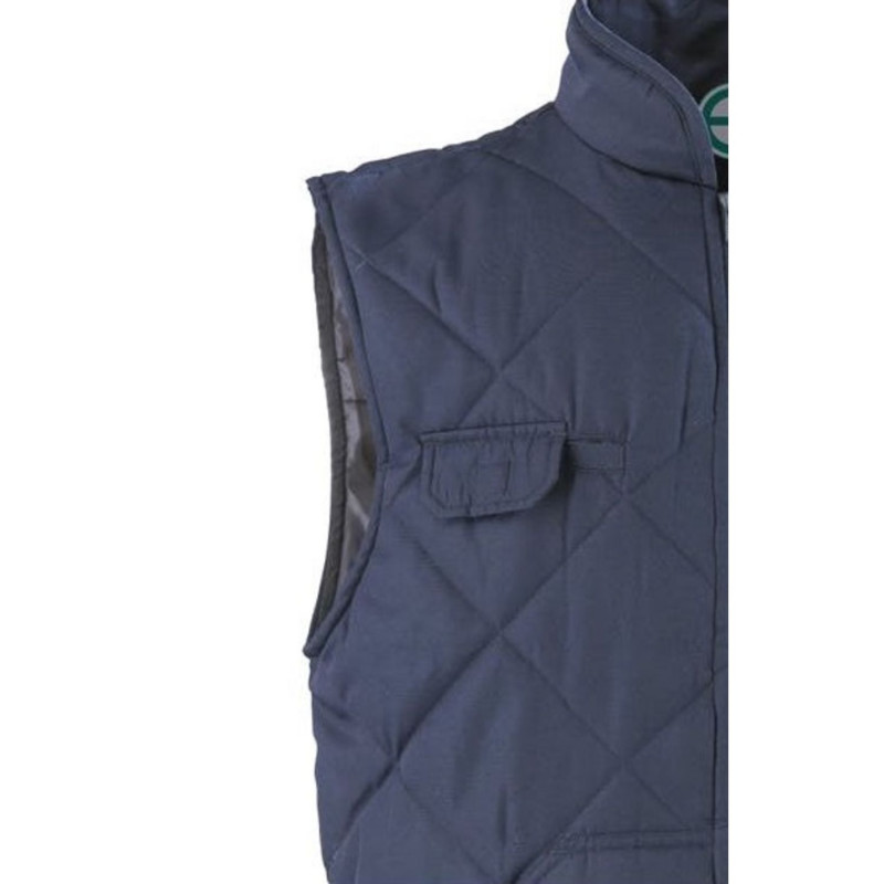 CHOUKA Gilet Froid marine, 65%PES/35%CO + Matelassage 180g/m²