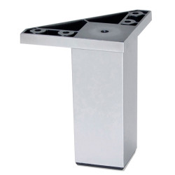 PIED DE MEUBLE CARRÉ 38 MM EN ABS FINITION ALUMINIUM