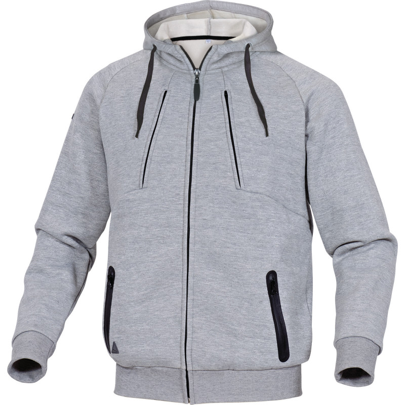 DELTA PLUS ANZIOGRPT VESTE SWEAT MOLLETON GRIS CLAIR TS