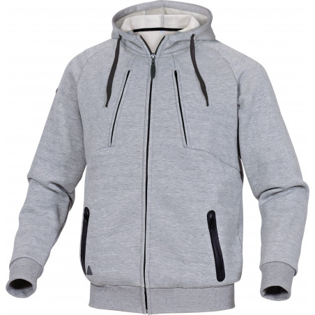 DELTA PLUS ANZIOGRPT VESTE SWEAT MOLLETON GRIS CLAIR TS