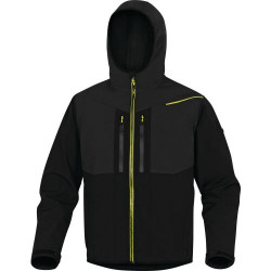 VESTE SOFTSHELL 3 COUCHES NOIR/JAUNE VESTE SOFTSHELL 3 COUCHES NOIR/JAUNE