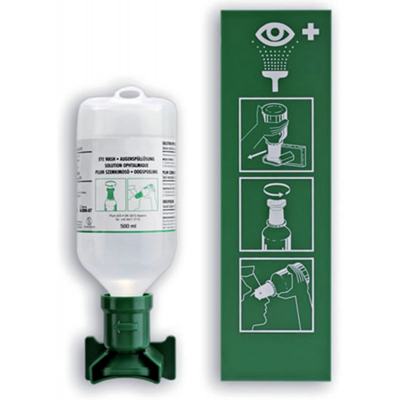 Station murale lave-œil flacon 500ml - ESCULAPE - 8205200