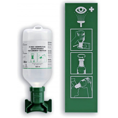 Station murale lave-œil flacon 500ml - ESCULAPE - 8205200