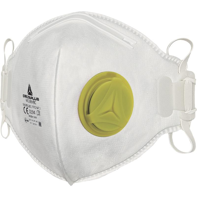 MASQUE RESPIRATOIRE PLIABLE JETABLE FFP2+VALVE - DELTA PLUS - M1200VPC