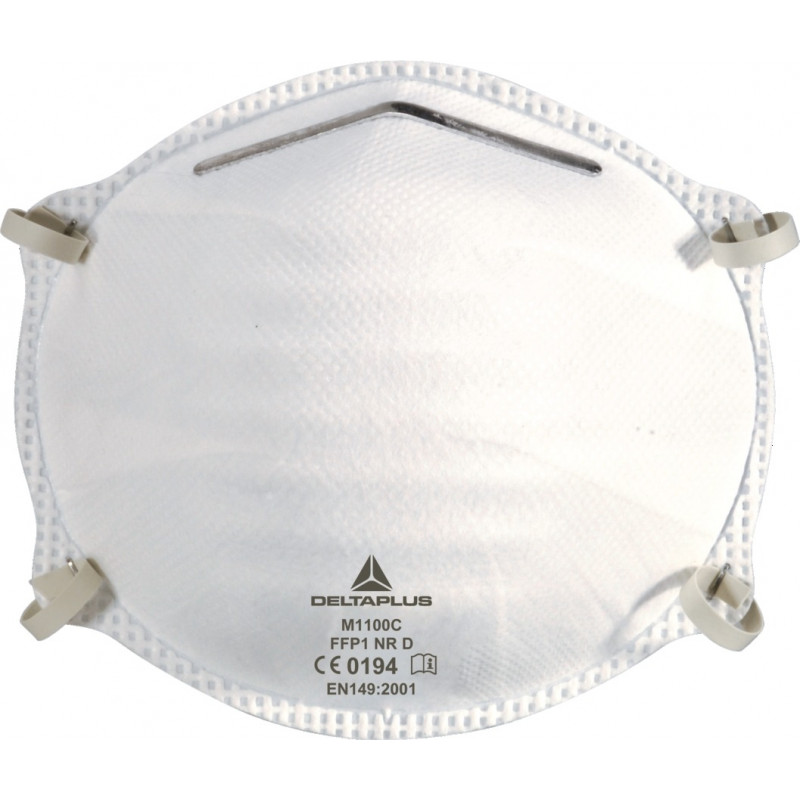 MASQUES RESPIRATOIRES COQUES JETABLES SANS SOUPAPE M1100 MOULES FFP1 NR D - DELTA PLUS - M1100C