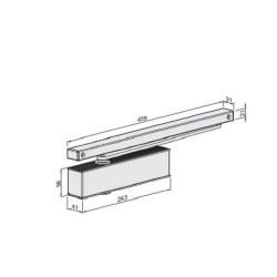 FERME-PORTE TS 31 ECO SCHULTE AVEC BRAS À GLISSIÈRE TYPE H