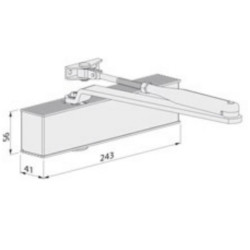 FERME-PORTE TS 50 AVEC BRAS COMPAS INTÉGRÉ