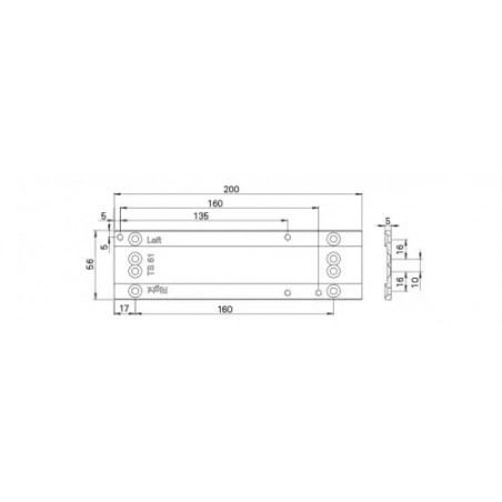 PLAQUE DE MONTAGE ECO SCHULTE POUR FERME-PORTE TS 31/41/50 - RÉF. 503001338