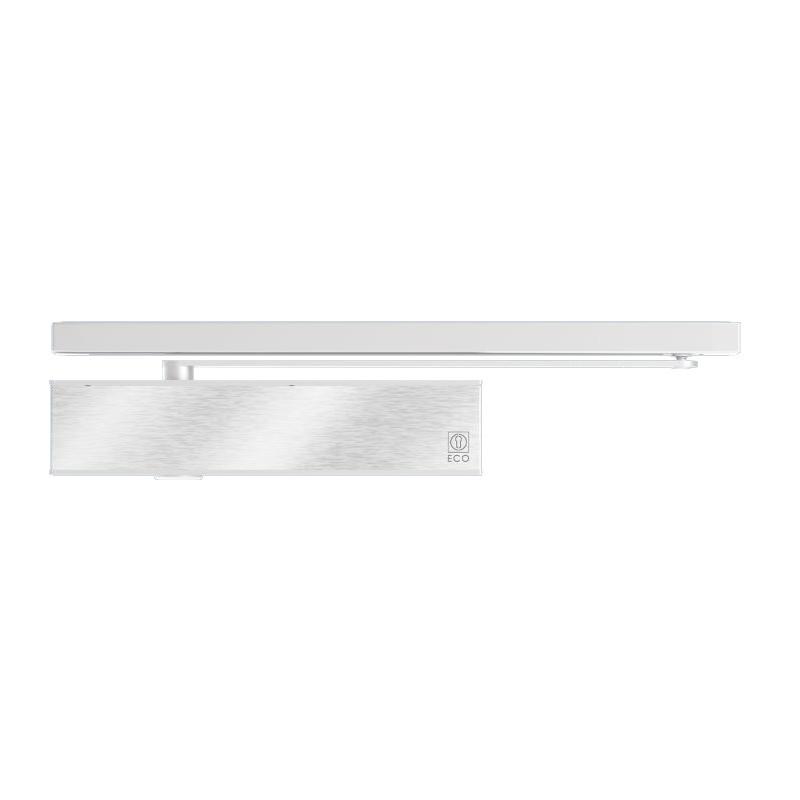 FERME-PORTE ECO SCHULTE TS 61 AVEC BRAS GLISSIÈRE ET PLAQUE DE MONTAGE, FORCE RÉGLABLE 3-6, MODÈLE 5030065