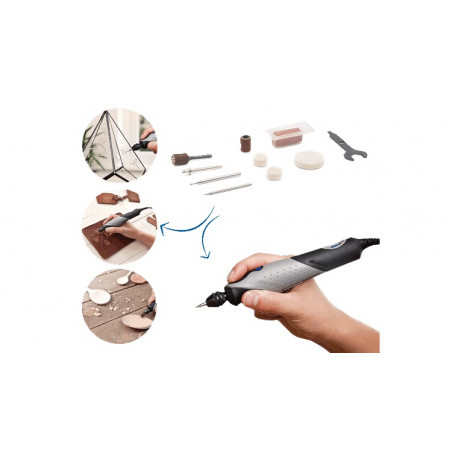 OUTIL MUTLI-USAGE 9 W STYLO+ AVEC 15 ACCESSOIRES DREMEL F0132050JM