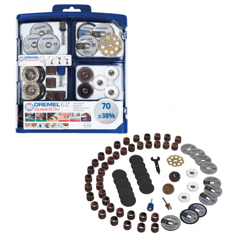 COFFRET 70 ACCESSOIRES EZ SPEEDCLIC MULTI-USAGE SC725