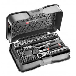 COFFRET 37 PIÈCES DOUILLES HEXAGONALES 1/4'' 6 PANS ET EMBOUTS FACOM R.161-6P6HX COFFRET 37 PIÈCES DOUILLES HEXAGONALES 1/4'' 6 PANS ET EMBOUTS FACOM R.161-6P6HX