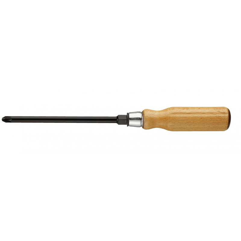 TOURNEVIS CRUCIFORME POZIDRIV® MANCHE BOIS LAME 6 PANS FACOM ATHH.D