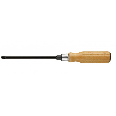 TOURNEVIS CRUCIFORME POZIDRIV® MANCHE BOIS LAME 6 PANS FACOM ATHH.D