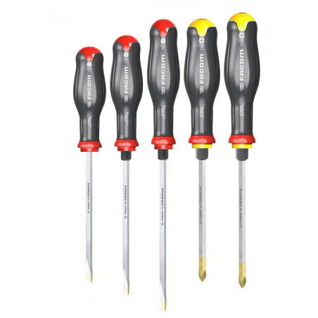 ENSEMBLE DE 5 TOURNEVIS PROTWIST® SHOCK FACOM ATWCK.J5PB