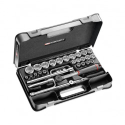 COFFRET DE DOUILLES MÉTRIQUES 1/2'' 6 PANS - 30 PIÈCES FACOM COFFRET DE DOUILLES MÉTRIQUES 1/2'' 6 PANS - 30 PIÈCES FACOM