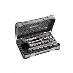 COFFRET DE DOUILLES MÉTRIQUES 1/2'' 6 PANS, 19 PIÈCES FACOM COFFRET DE DOUILLES MÉTRIQUES 1/2'' 6 PANS, 19 PIÈCES FACOM