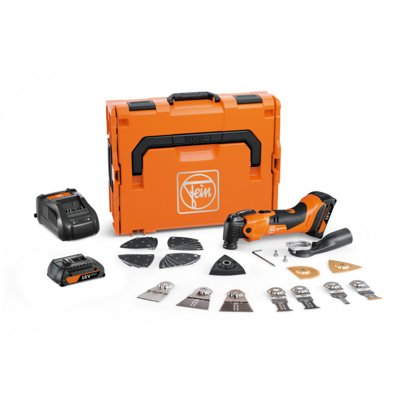 MULTIMASTER 18V FEIN AMM 500 PLUS TOP - 2 BATTERIES 2AH - CHARGEUR RAPIDE - COFFRET L-BOXX