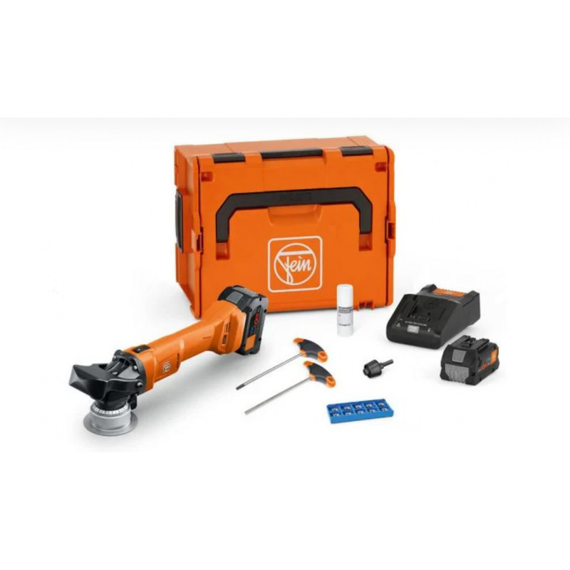 CHANFREINEUSE 18V FEIN 5MM AKFH 18-5 - 2 BATTERIES 8AH PROCORE - CHARGEUR- COFFRET L-BOXX.