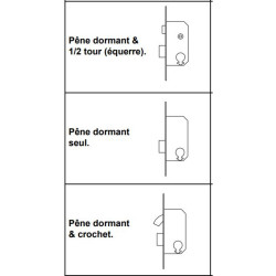 SERRURE MONOPOINT À LARDER POUR CYLINDRE MONOBLOC