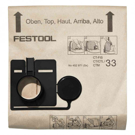 SAC À FILTRE POUR ASPIRATION À SEC FESTOOL FIS-CT 33/5