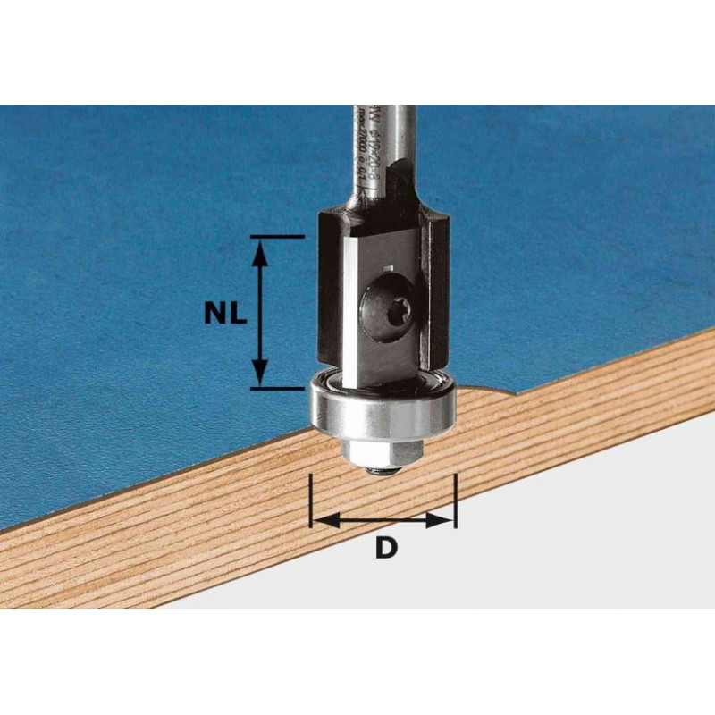 FRAISE À AFFLEURER FESTOOL HW S8 D19/20WM AVEC PLAQUETTES RÉVERSIBLES