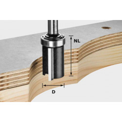 FRAISE À AFFLEURER FESTOOL HW S8 D19/NL25 - MODÈLE 491028 FRAISE À AFFLEURER FESTOOL HW S8 D19/NL25 - MODÈLE 491028