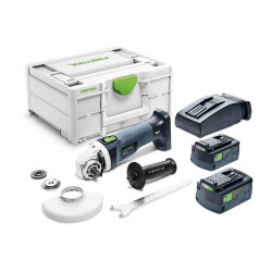MEULEUSE D'ANGLE 18V FESTOOL AGC 18-125 - 2 BATTERIES 5AH - CHARGEUR - COFFRET SYSTAINER SYS3 MEULEUSE D'ANGLE 18V FESTOOL AGC 18-125 - 2 BATTERIES 5AH - CHARGEUR - COFFRET SYSTAINER SYS3