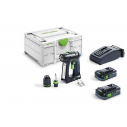 PERCEUSE-VISSEUSE 18V FESTOOL C18 HPC 4,0 I-PLUS - 2 BATTERIES 4AH - CHARGEUR RAPIDE - COFFRET SYSTAINER SYS3