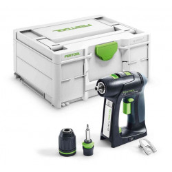 PERCEUSE-VISSEUSE 18V FESTOOL C18-BASIC - COFFRET SYSTAINER SYS3 M (SANS BATTERIE NI CHARGEUR)