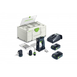 PERCEUSE-VISSEUSE 18V FESTOOL CXS 18 C 3,0-SET - 2 BATTERIES 3AH - CHARGEUR - COFFRET SYSTAINER SYS3