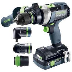 PERCEUSE-VISSEUSE À PERCUSSION 18V QUADRIVE FESTOOL TPC 18/4 BATTERIES 4AH - 5AH - CHARGEUR - COFFRET SYSTAINER - RÉF. 577622