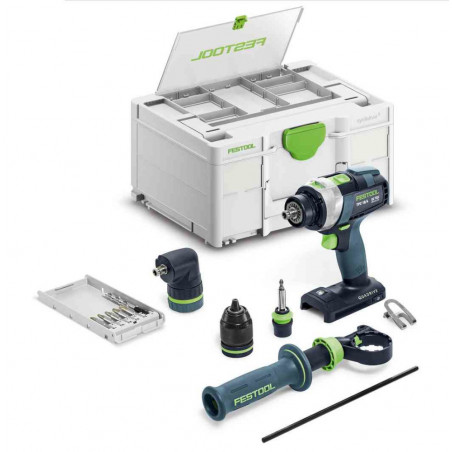 PERCEUSE-VISSEUSE À PERCUSSION 18V QUADRIVE FESTOOL TPC 18/4 I-BASIC-SET - COFFRET SYSTAINER SYS3 DF M 187 (SANS BATTERIE NI ...