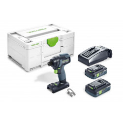 VISSEUSE À CHOCS 18V FESTOOL TID 18 HPC - 2 BATTERIES 4AH - CHARGEUR RAPIDE - COFFRET SYSTAINER SYS3