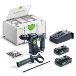 PERFORATEUR SDS-PLUS 18V FESTOOL BHC 18 HPC 4,0 I-PLUS - 2 BATTERIES 4AH - CHARGEUR RAPIDE - COFFRET SYSTAINER SYS3