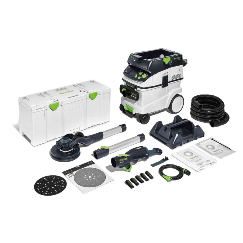 ENSEMBLE PONCEUSE À BRAS PLANEX LHS 2 225 - ASPIRATEUR CTM 36-SET 400W - COFFRET SYSTAINER³ MAXI