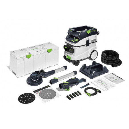 ENSEMBLE PONCEUSE À BRAS PLANEX LHS 2 225 - ASPIRATEUR CTM 36-SET 400W - COFFRET SYSTAINER³ MAXI