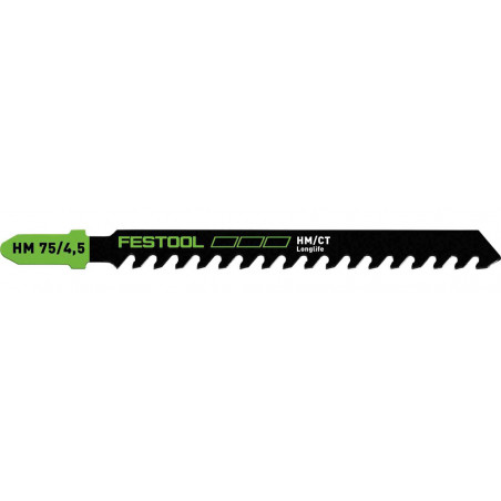 LAME DE SCIE SAUTEUSE FESTOOL HM 75/4,5 POUR MATÉRIAUX DE CONSTRUCTION ET ABRASIFS - 204343
