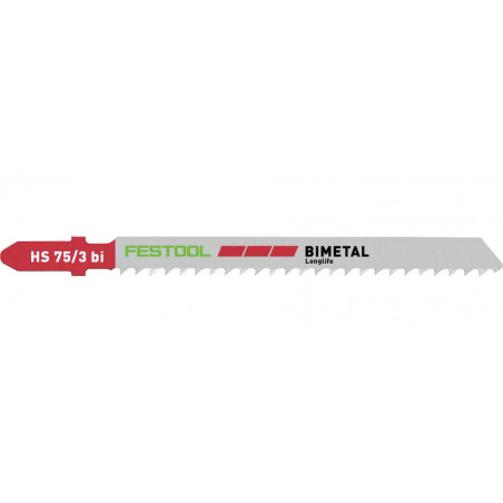 LAME DE SCIE SAUTEUSE FESTOOL HS 75/3 BI/5 POUR MATÉRIAUX PLASTIQUES SOLIDES - 204336