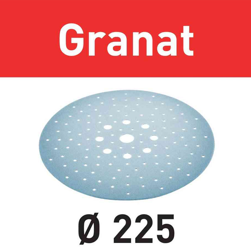 DISQUES ABRASIFS GRANAT FESTOOL D225/128 P80 - LOT DE 25