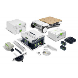 SCIE CIRCULAIRE SUR TABLE 2X18V FESTOOL CSC SYS 50 EBI-SET - 2 BATTERIES 5AH - CHARGEUR