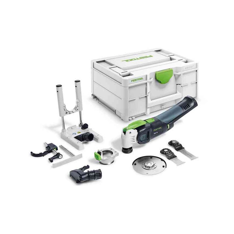 SCIE OSCILLANTE 18V FESTOOL VECTURO OSC 18 E-BASIC-SET (SANS BATTERIE NI CHARGEUR) - COFFRET SYSTAINER - ACCESSOIRES